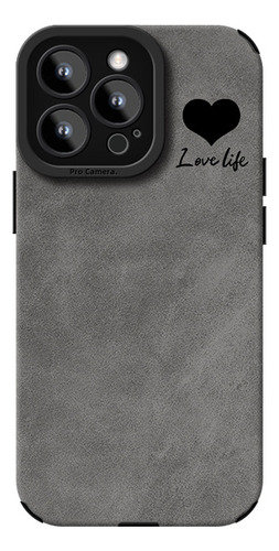 Para Capas De iPhone Simple Heart 16 Pro Com Suporte 15 Sued