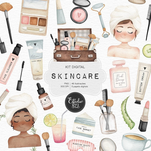 Kit Imagenes Png Clipart Skincare Belleza Cosmetica Est33