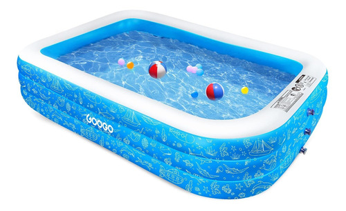 Googo Piscina Inflable Para Familia, 118.1 X 71.7 X 21.7 in.