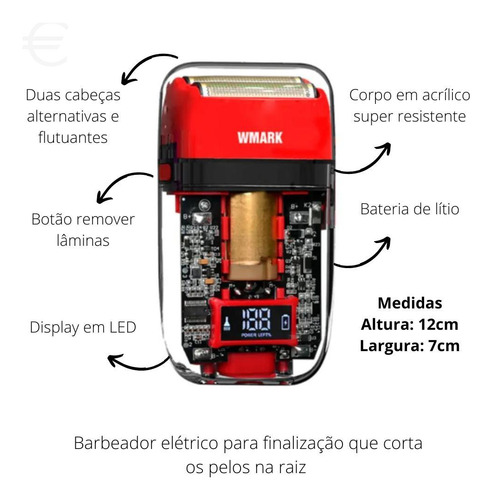 Máquina De Cortar Cabelo Wmark Ng-2025 E Shaver Ng-988