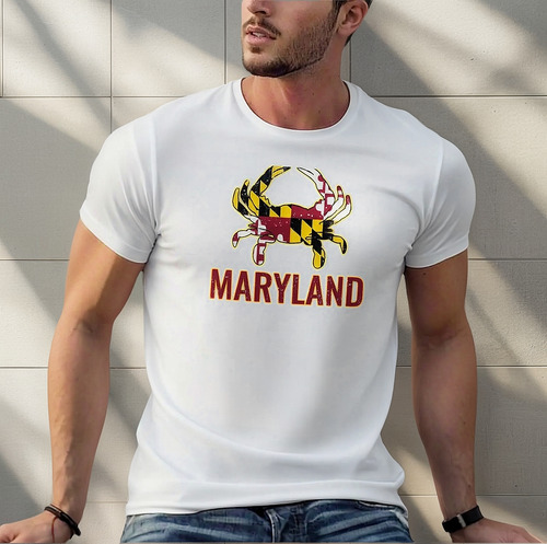 Bandera De Maryland Playera Con Bandera De Cangrejo Del Es
