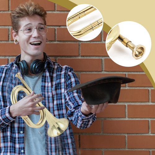 Cuerno De Trompeta Corneta Corneta Chapada En Oro Instrument
