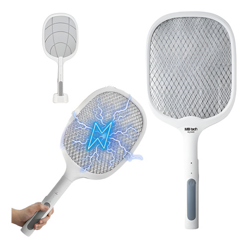 Raquete Elétrica De Matar Mosquito Com Armadilha De Led