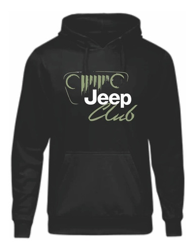 Buzo Jeep Club  Algodon Friza Estampa Frente