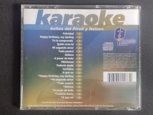 Cd Karaoke Éxitos Del Piruli Y Nelson Ned (Usado)