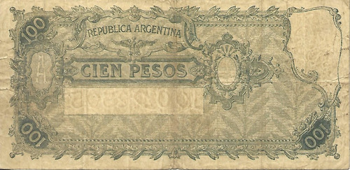 Bottero 1894 $ 100 Serie Del Progreso Serie C Bueno Palermo (Usado)
