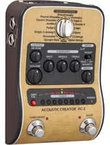Comprar Pedalera Multiefecto Zoom Ac-2 Para Acústica Creator Preamp Color Amarillo