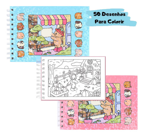 Xin Kit De Livro Para Colorir + Canetas De Ponta Dupla De