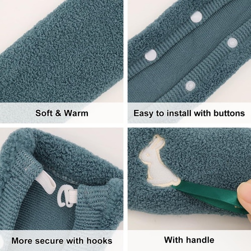 Fundas Para Asiento De Inodoro 2 Unidades Felpa Verde Color
