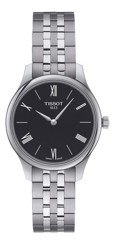 Reloj Mujer Tissot T063.209.11.058.00 Tradition Color de la correa Plateado Color del bisel Plateado Color del fondo Negro