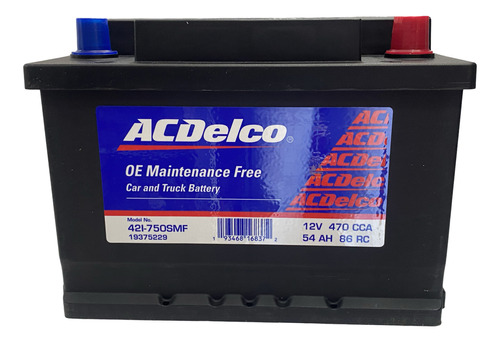 Bateria Acdelco Roja 42i-750 Oltcit Iie Rl