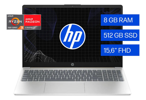 Notebook Hp 15-fc0043la AMD Ryzen 3 8GB RAM 512GB SSSD Windows 11 Home