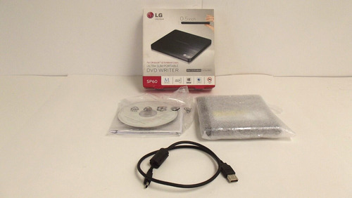 LG Ultra Slim Portable Dvd Writer Sp80nb60 M-disc Tv Win Ttc