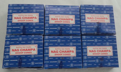 Satya Nag Champa - Conos De Incienso Sai Baba, 6 Paquetes X 