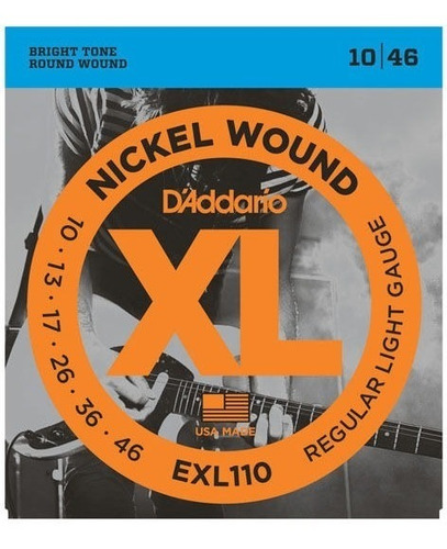 Imagen 1 de 2 de Encordado Daddario Exl110 Para Guitarra Electrica 010 046