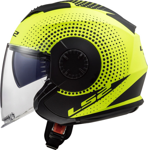 Capacete Ls2 Aberto Verso Of570 Spin Com Viseira Solar