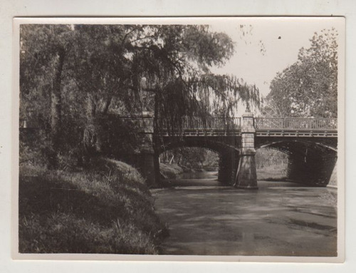 Antigua Fotografia Puente Sobre Miguelete Prado Montevideo