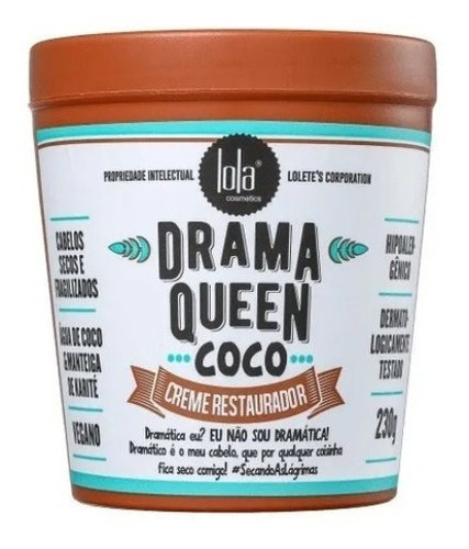 Imagem 1 de 3 de Máscara Lola Drama Queen Coco- Creme Restaurador 230gr