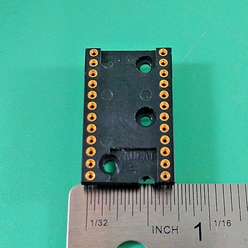 Lot Of 3 Augat 524-ag10d-es Gold 24 Pin Dil Ic Socket Eeo