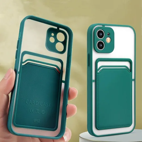 Tarjetero 2 En 1 Funda Mate A Prueba De Golpes Para iPhone 1