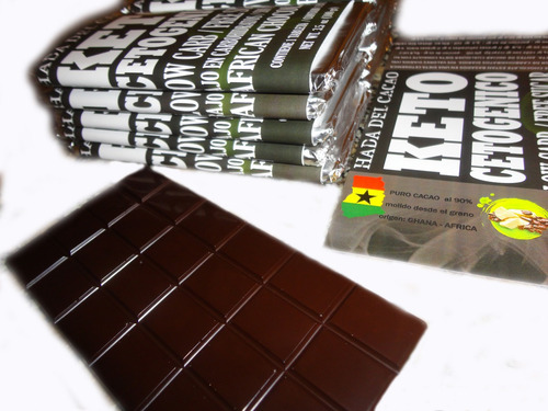 Imagen 4 de 6 de Chocolate 100 Gr 96% Cacao Keto Cetogenico Vegano Stevia
