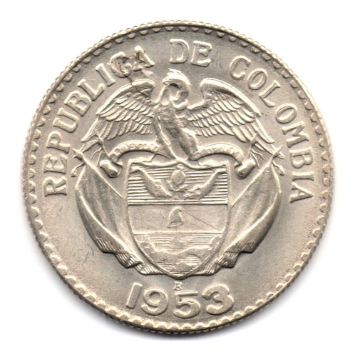 20 Centavos 1953 Bogotá Plata