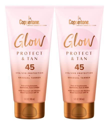 Coppertone Glow Protect And Tan Sunscreen Lotion With Gradu.