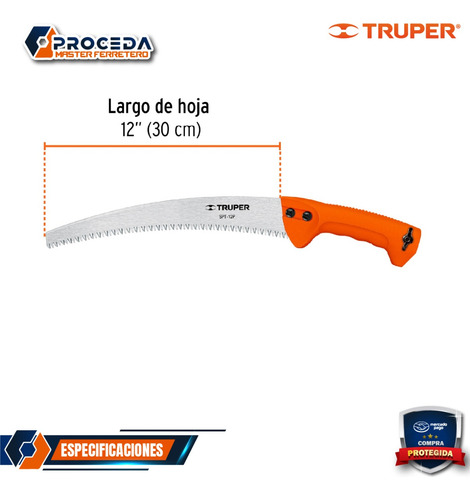 Serrucho De Poda 12 Hoja Curva 6 Dpp Mango Plástico, 101389