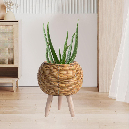 Cesta Tejida For Planta Con Patas Maceta Patas De Pie De