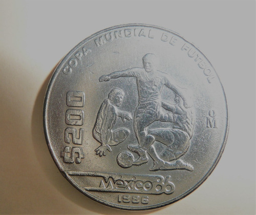 Imagen 1 de 2 de Moneda De $200.00 Mundial México 1986