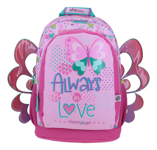 Mochila Grande Rosa Chenson Happy Girl Primaria Butty Para N