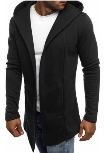 Chaqueta Abierta Capas Hombre Capucha Moda