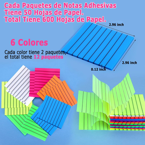 600 Hojas De Notas Adhesivas Transparentes,