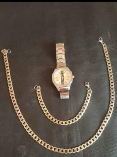 Vendo Juego Para Hombre Cadena Esclava Y Reloj