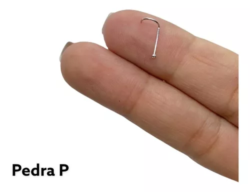 Piercing Nariz Ouro 18k Ponto De Luz Pedra Zircônia G Grande