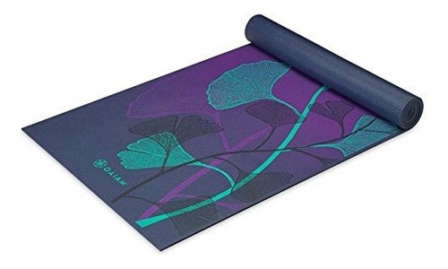 Gaiam Yoga Mat Premium Print Extra Grueso Antideslizante Eje