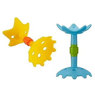 Ez Grip Massaging Star Teether Set (yellow Star And Blu...