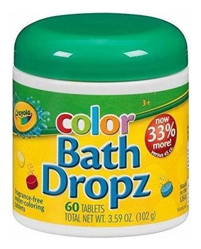 Crayola Color Bath Dropz 3.59 Onza (60 Tabletas) Por Toy