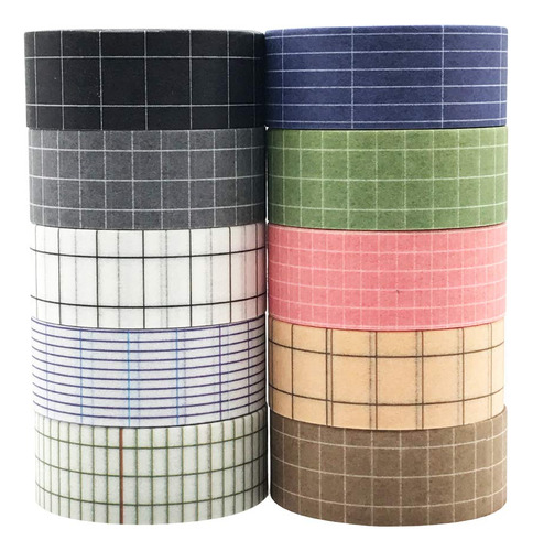 Juego De 10 Rollos De Cintas Washi Decorativas De Colección