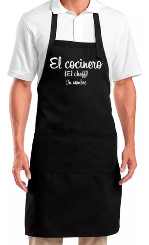 Delantal El Cocinero El Chef - Personalizado Con Nombre