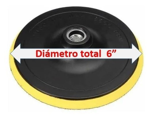 Respaldo Para Pulidora 6 Pulg. C/velcro Rosca 5/8 Paq. 3 Pz