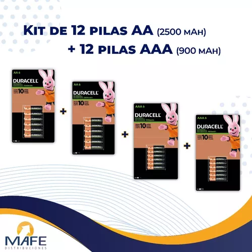 Pilas Recargables Baterías Aaa Recargables Duracell, Paquete