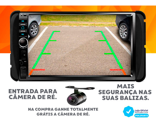 Kit Multimidia Toyota Mp5 Camera Moldura Espelha Usb Ios And