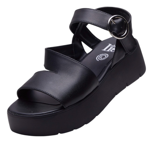 Zapato Mujer Sandalias Con Plataforma 5cms Tipo Piel