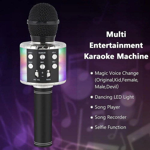 Micrófono De Karaoke Con Cambio De Voz Para Niños, Micrófono