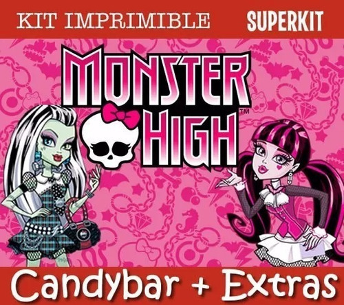 Kit Imprimible Monster High -  Candy Bar Cumpleaños