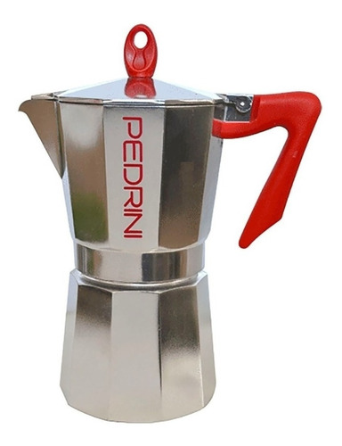 Cafetera Diseño Italiano De Aluminio Pedrini 6 Pocillos