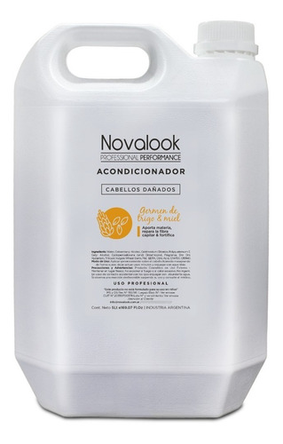 Acondicionador Novalook Germen Trigo Miel 5l Cabello Dañados