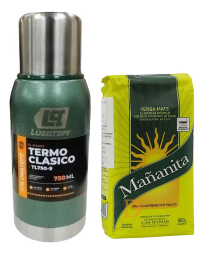 Termo Acero Inoxidable 750ml Lusqtoff  Frio Calor 20hs + Obs