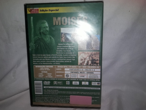 Imagem 2 de 2 de Dvd Filme Moisés Ben Kingsley-chritopher Lee Dublado Lacrado